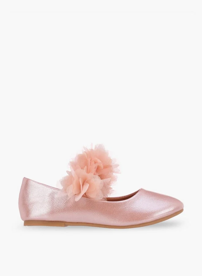 Flora Bella By Shoexpress Girls Floral Applique Ballerina Shoes Ramadan Collection